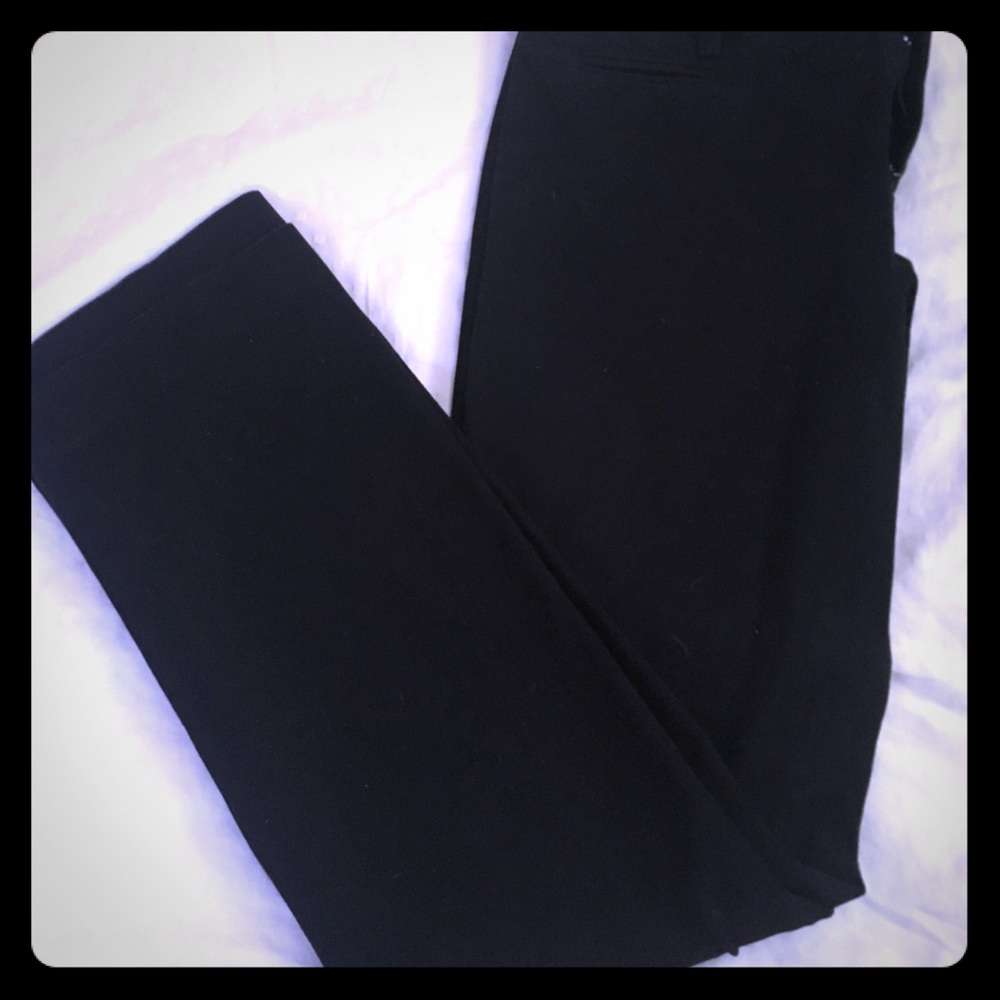Black straight leg Gap slacks